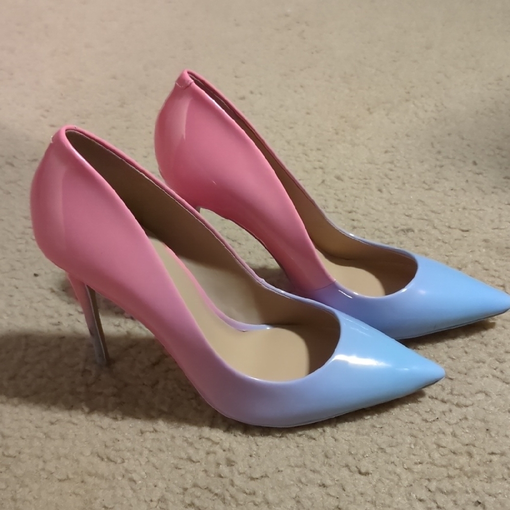 Elegant Pink and Blue Women's Heels